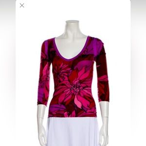 D&G vibrant floral top - xs